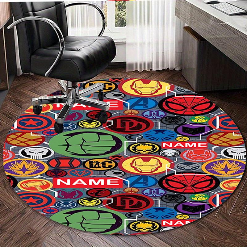 Personalized M-Marvel Round Chair Office Rug - Perfect for Mat, Office Chair & More - Ideal Gift for Birthdays and Holidays