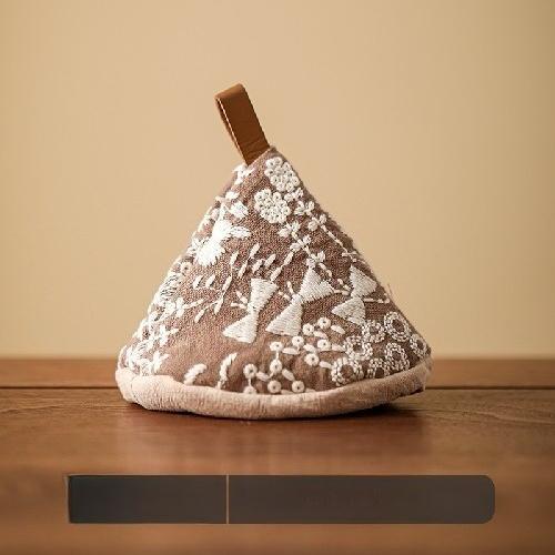 Japanese-style Triangle Pot Cap Enamel Pot Handle Cap Anti-scalding Pot Cap Pot Jacket Fabric Heat Insulation Gloves