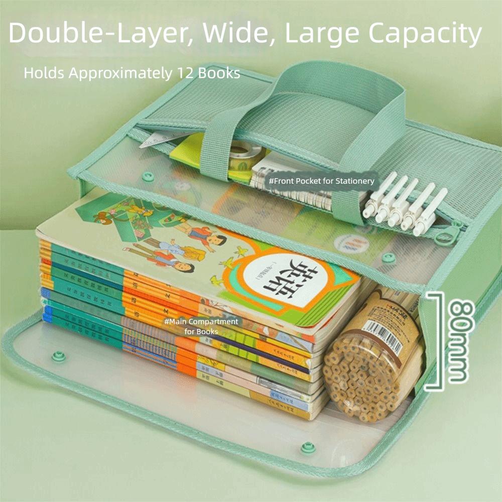 Transparent File Storage Bag PP Transparent File Bag Transparent Handheld Folder  Student Exam
