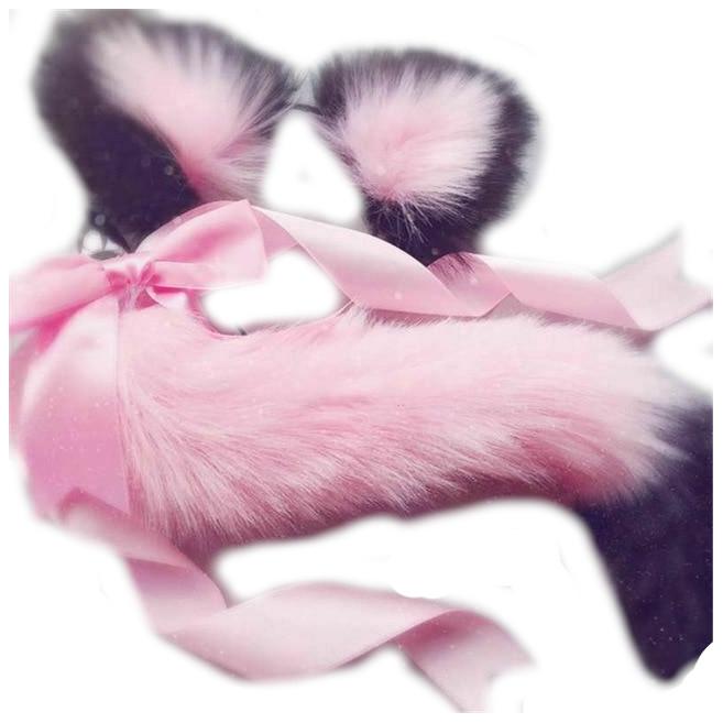Neko Cat Ears Headband With Fox Or Kitten Tail Metal Butt Plug  Cosplay Butt Plug Tails