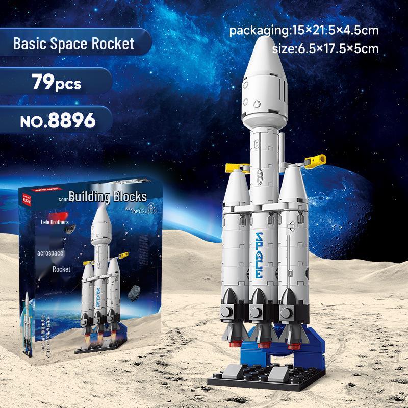 Spacecraft Starship Falcon Toy Building Blocks - Children's Rocket Assembly Set