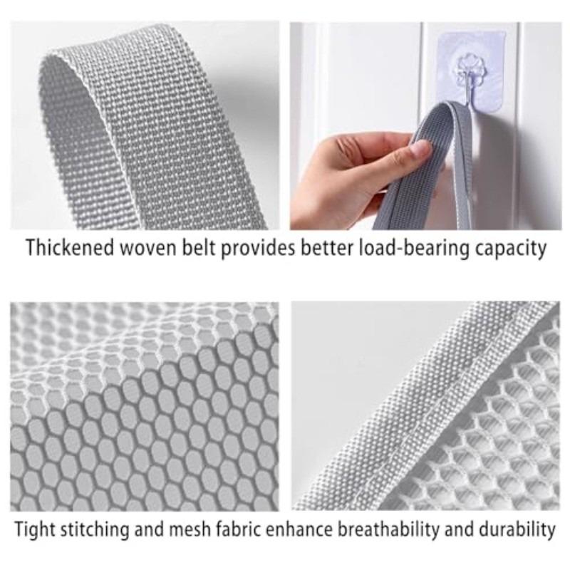 3/4 Tier Hanging Ball Storage Bag with Hooks, Mesh Sports Equipment Organizer for Basketball Football Volleyball, Over Door Wall