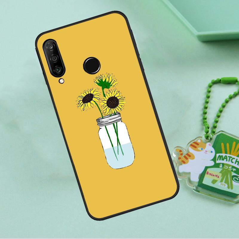 Цветочный чехол с ромашками и подсолнухами для Huawei Nova 8i 11i 12i 12s 9 10 SE Y90 Y60 Y70 Y72 Y61 Y91 P20 P30 P40 Lite P60 Pro