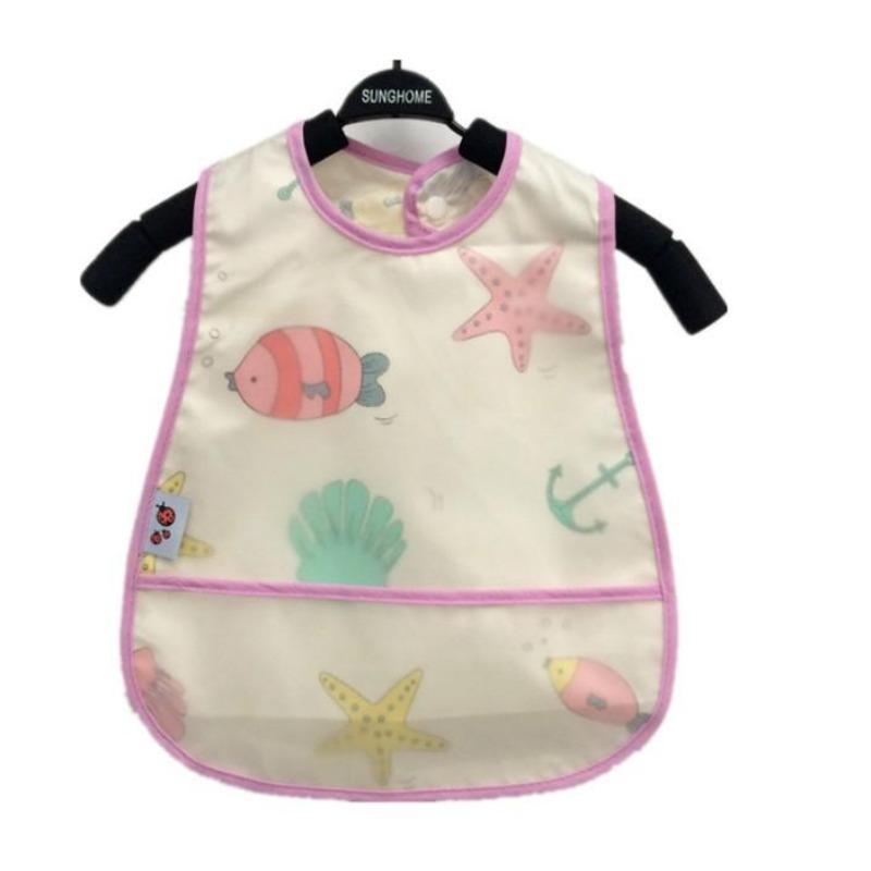 Adjustable Baby Bibs EVA Waterproof Lunch Feeding Bib Burp Cloths Cartoon Animal Children Apron