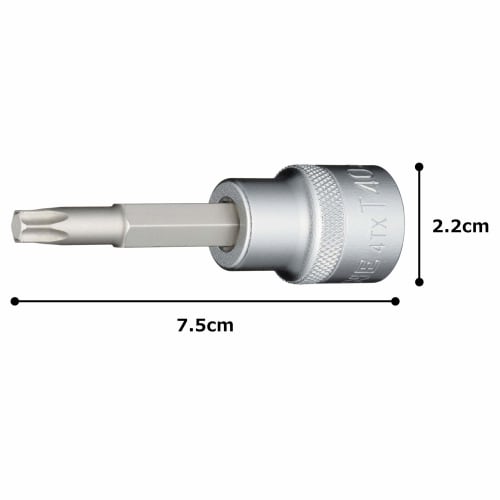TONE Torx Socket (Strong Type) 4TX-T40 Drive Angle 12.7mm (1/2") T40