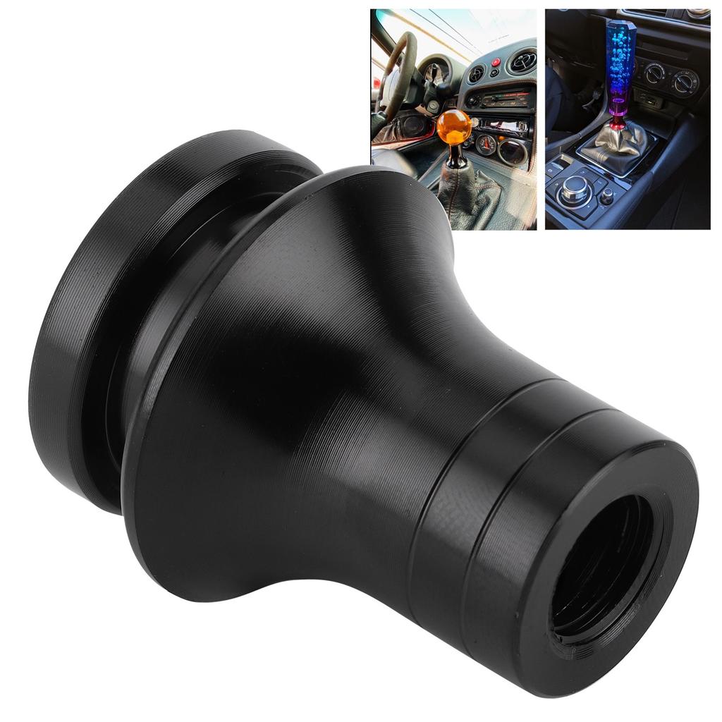 M12x1.25 Shift Knob Boot Retainer Aluminum Alloy Adapter for Manual Transmission VehiclesBlack