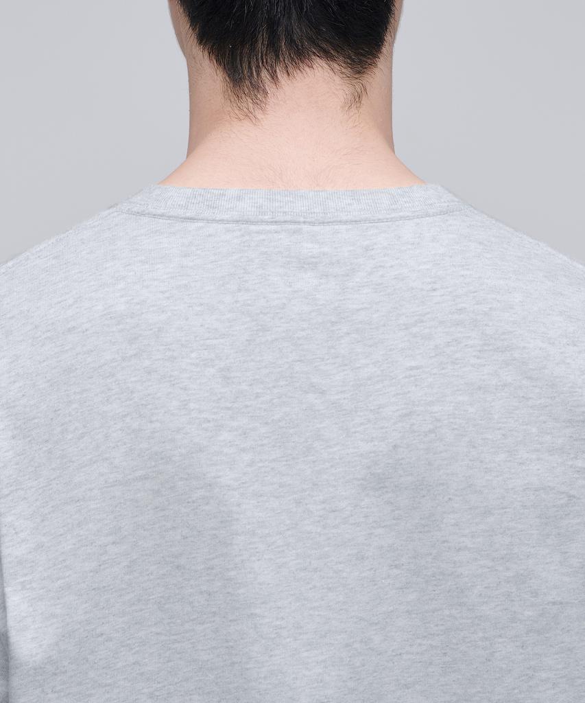 MUSINSA STANDARD Basic Long Sleeve T-Shirt [Melange Light Gray]