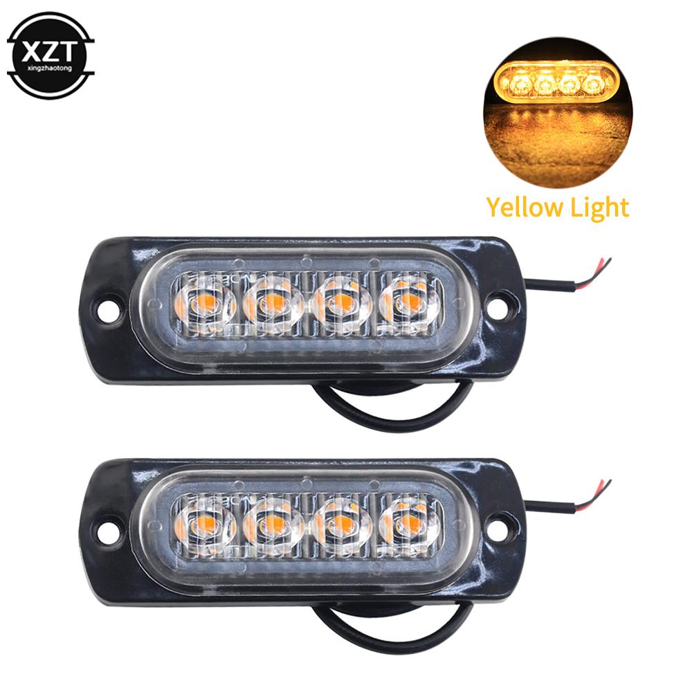 Ультратонкий 4 светодиода автомобильный светодиодный габаритный фонарь 12-24 В без мигающего бокового габаритного фонаря для внедорожника грузовика мотоцикла световая панель