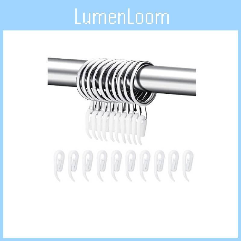 Metal Drapery Curtain Hanging Rings With Plastic Hooks For Curtains And Rods