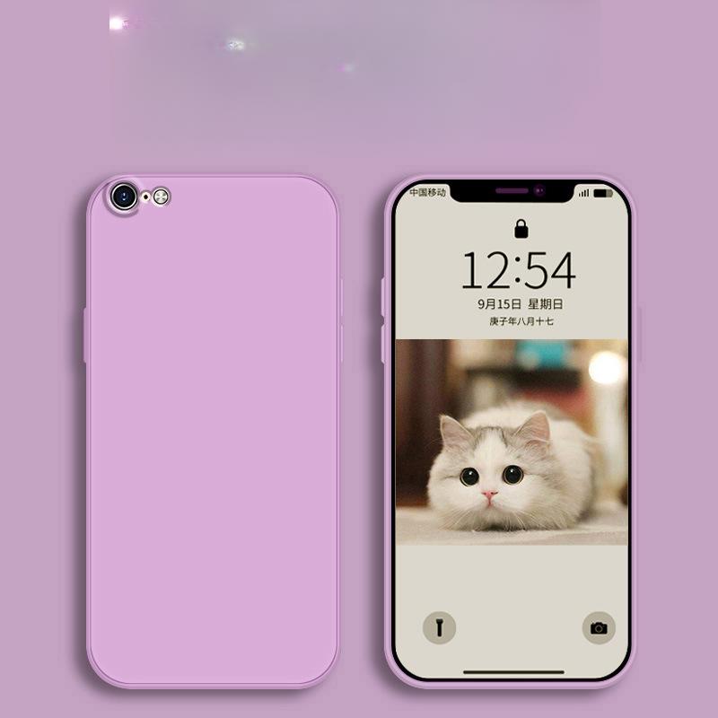 Подходит для Apple 6s Чехол для мобильного телефона Защитный чехол для iPhone Жидкий мягкий силиконовый чехол с полным покрытием Противоударный чехол для мужчин и женщин