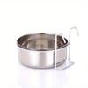 1PC Cat Hanger Cage Cup Stainless Steel Pet Feeding Tools Stationary Dog Bowl Hanging Feeder Dish Travel Food Water Bowls