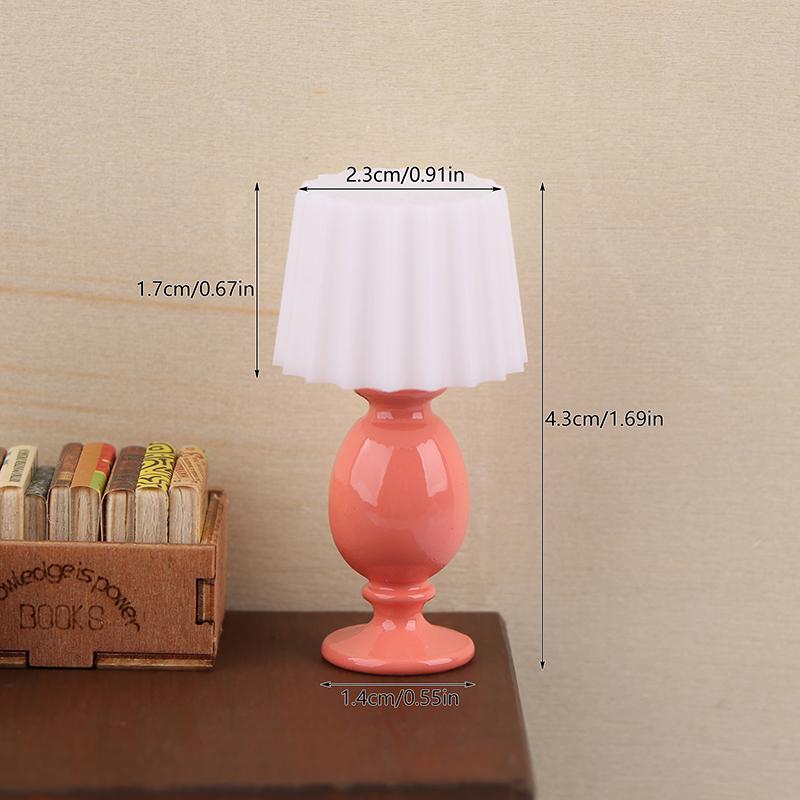 1:12 миниатюрных настольных ламп для кукольного домика, модель для изучения, мебель для кукольного домика, украшение для микросцены, световое украшение, игрушки для ролевых игр