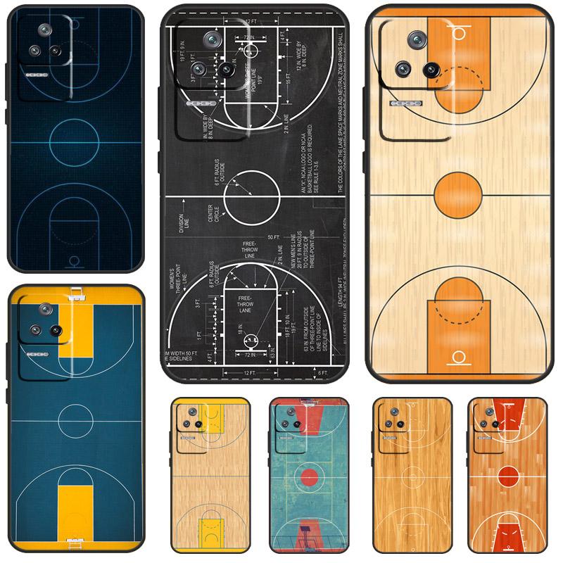 Чехол-диаграмма баскетбольной площадки для Xiaomi 13T 14 Pro 11T 12T 12 13 Lite POCO X6 X3 X4 X5 Pro F3 F5 M5s M6 Pro