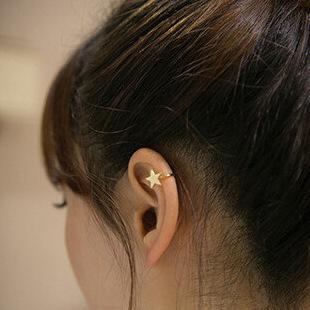 E241 Creative Ear Clips, Fashion Hipster, Star Love Moon Ear Clips U-Shaped Ear Clips