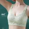 Тонкий дышащий бюстгальтер для женщин больших размеров, собранный, без косточек, с регулируемыми бретелями, с двойной поддержкой груди, пуш-ап