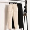 2024 Plus Size Winter Long Pants Women Elastic Waist Loose Casual Solid Harem Pants Thick Cotton Wool Trousers Pants