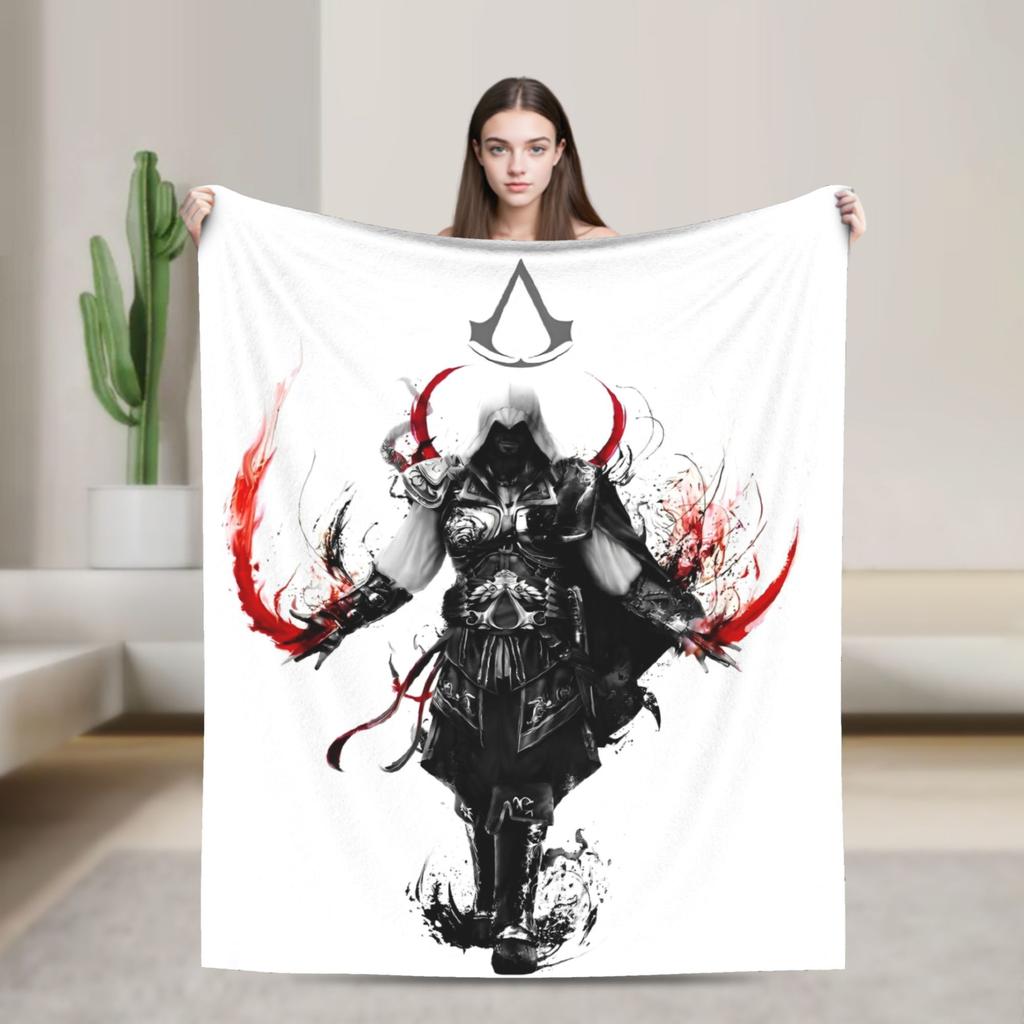 A- Assassin's Creed Пледы Фланелевые Винтажные Теплые Пледы для Покрывала Осень/Зима