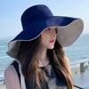 Double-Sided Beach Cap Big Brim Fisherman Cap Spring Summer Panama Hat  Women Men