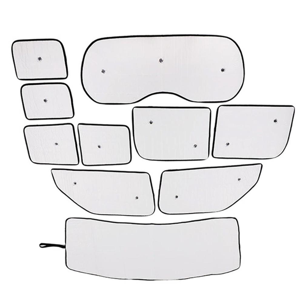 Солнцезащитный козырек на переднее и заднее лобовое стекло, солнцезащитный козырек, изоляционная накладка против УФ-излучения для Land Rover Defender 2012-2024, автомобильные аксессуары