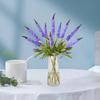 Искусственная лаванда с одним стеблем, легкий уход, не выцветающая цветочная композиция из искусственного шелка, цветок для домашнего свадебного украшения