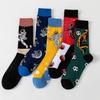 Men's Trendy Autumn/Winter Abstract Socks with Thickened Heels