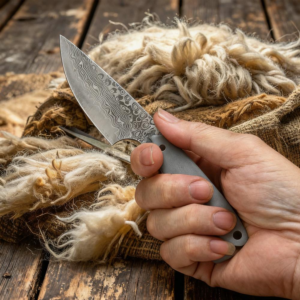 Универсальный заготовка лезвия из дамасской стали для DIY, полуфабрикат для изготовления ручного маленького прямого ножа для фруктов