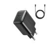 Joyroom JR-TCF23 USB-C 25W SFC / PPS / PD Charger - Black + USB-C / USB-C Cable 1m