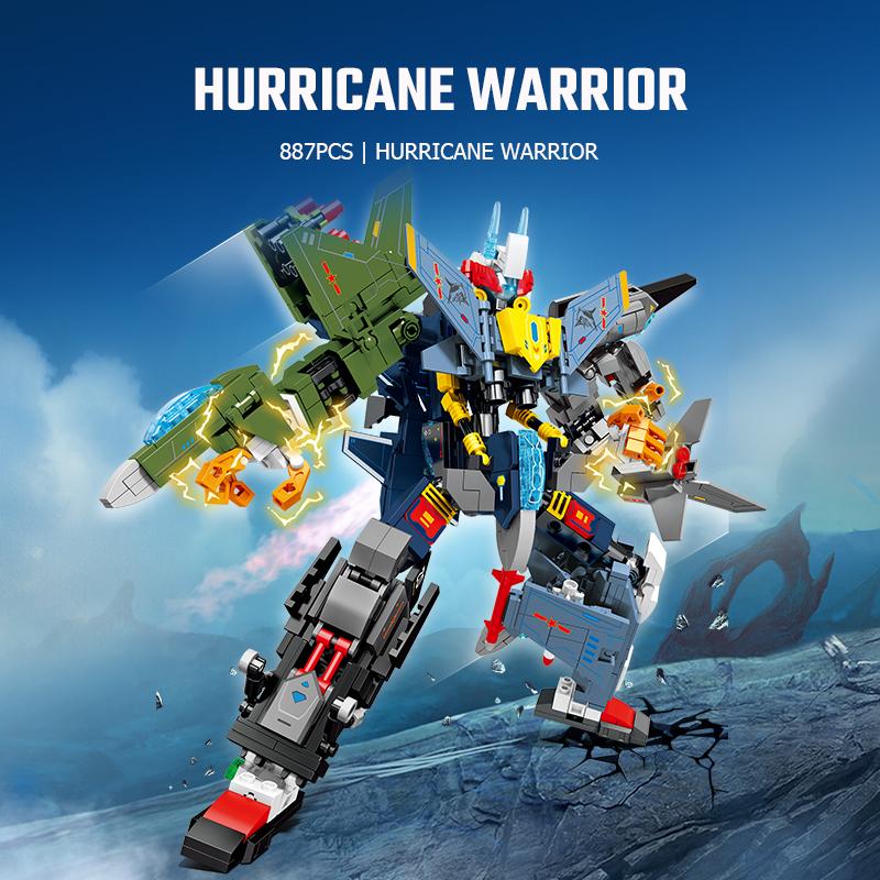 887 шт. 4 в 1 Трансформер Меха Сборка Строительные Блоки Наборы MOC Военная Серия Модели Самолетов Истребитель Вертолет Кирпичи Игрушки Подарок
