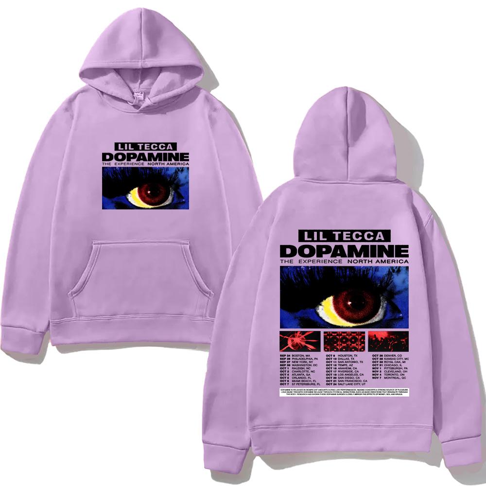 Lil Tecca DOPAMINE Tour2025 Hoodies Graphic Printing Harajuku Kawaii Sweatshirt with Hooded Clothing Sudaderas Cartoon Hoody