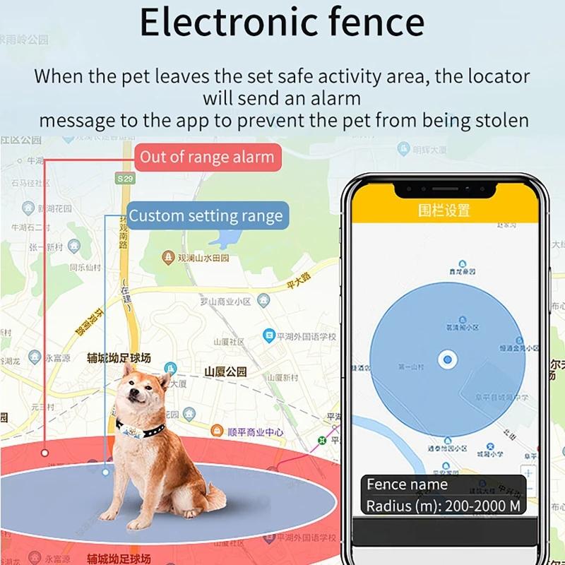 4G SIM-карта Трекер для домашних животных GPS-трекер для кошки, собаки в реальном времени Ошейники Умный монитор активности питомца Устройство для отслеживания