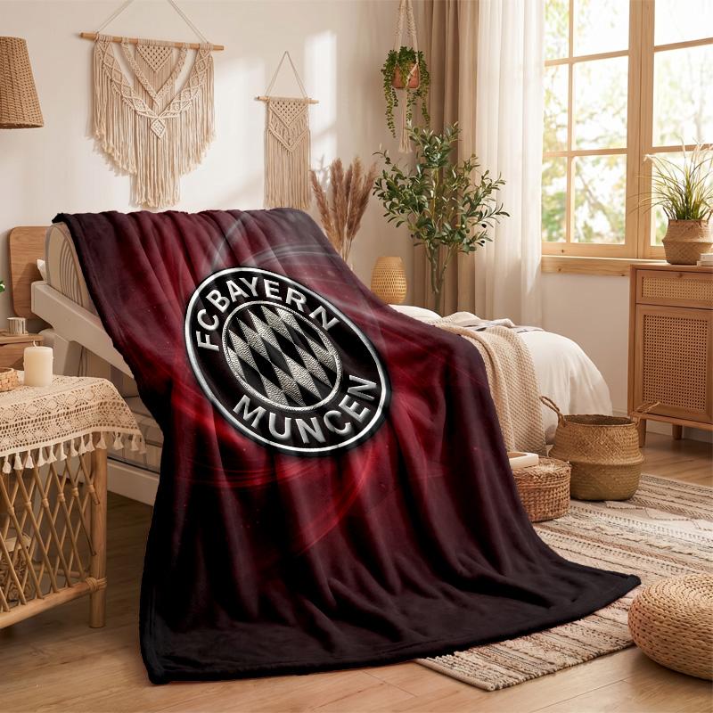 Bayern Munich Theme Fleece Blanket Cozy Soft Plush Blanket For Bedroom Couch Travel