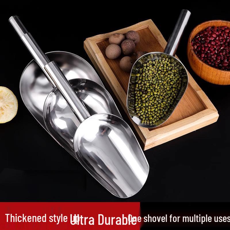 Лопатка из пищевой нержавеющей стали для муки, сухофруктов, семян, сахара, риса, зерна