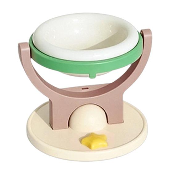 Indoor Cat Feeding Station 2-in-1 Wall Mounted Bowl, Elevated Food Anti-Tipping Foldable Raised Bowl Pet Feeder Shelf, Floating for Cats,