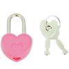 Mini Heart Shape Plastic Padlocks Set with 2 Keys for Travel Jewelry Box Diary Book Suitcase - Cute Locks for Personal Items
