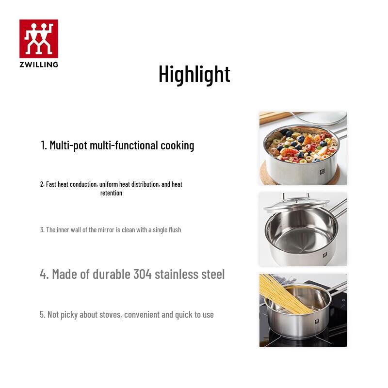 ZWILLING 304 Stainless Steel Milk Pot 16cm