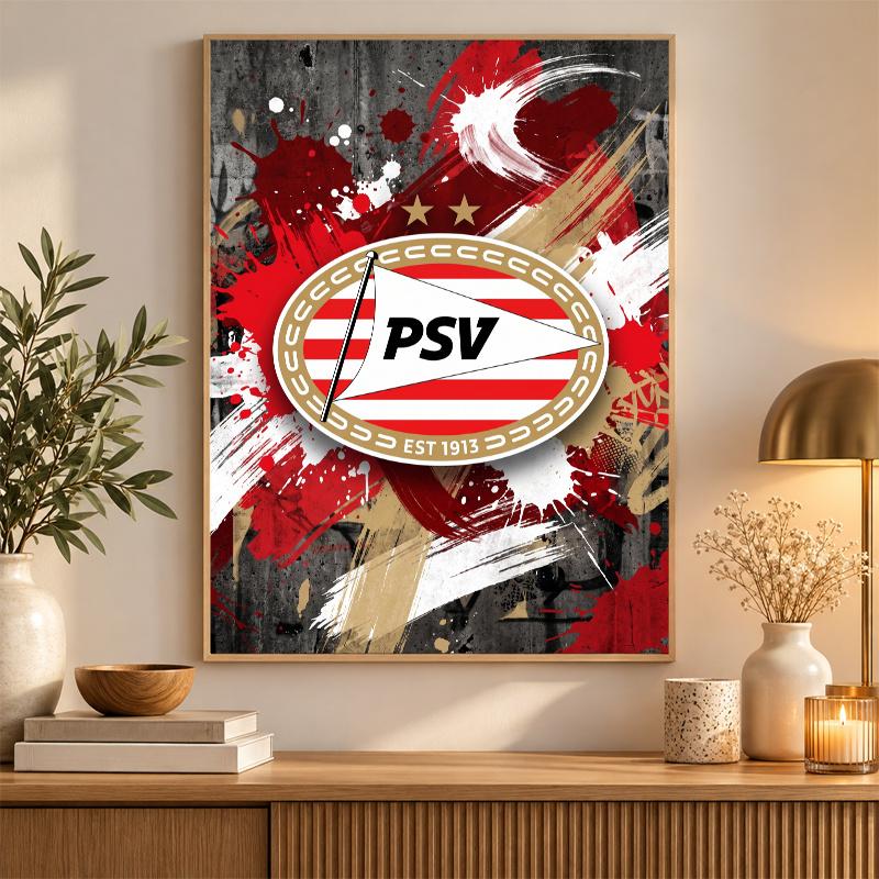 PSV Eindhoven FC Diamond Painting Kit 5D Full Drill DIY Diamond Mosaic Wall Art Home Decor