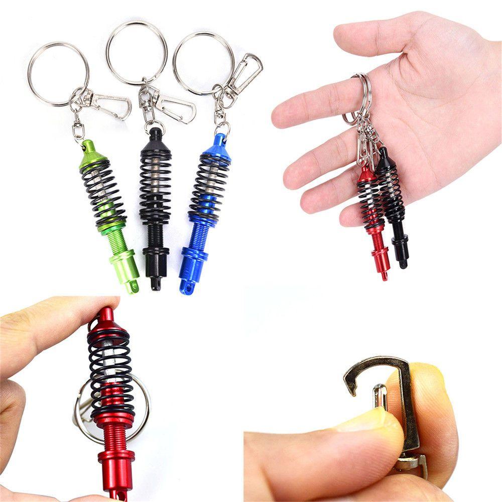 Gift Shock Absorber Alloy Keychain Keyring Adjustable Coilover Spring Key Ring