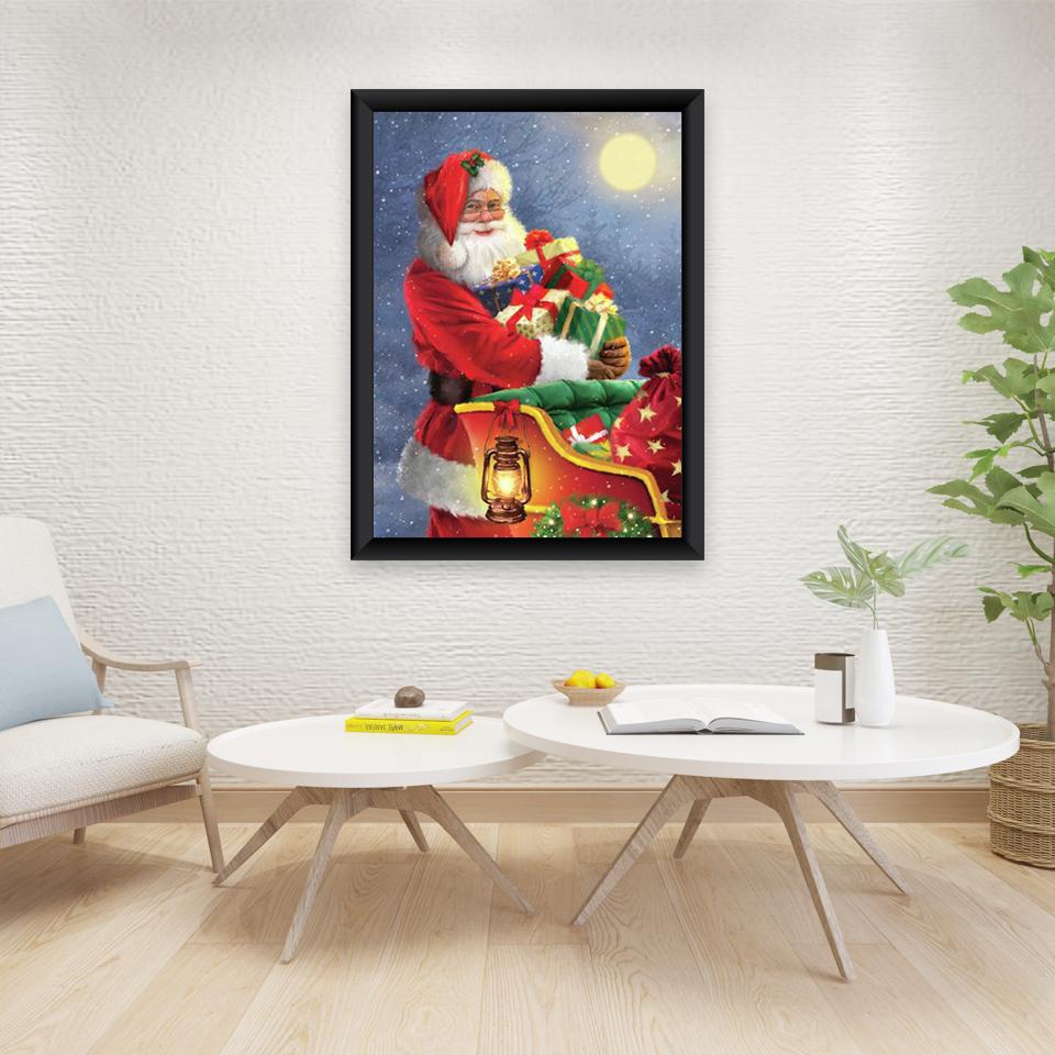 DIY 5d алмазная живопись полная круглая дрель Рождественский подарок Санта-Клаус вышивка наборы для рукоделия картина настенное искусство домашний декор