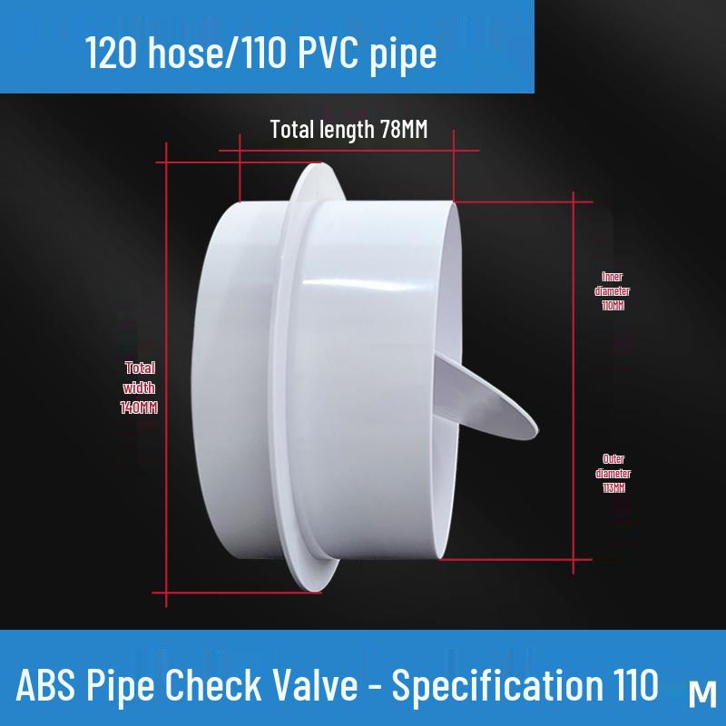 Fresh Air PVC Duct Non-Return Check Valve for Bathroom Ventilation and Exhaust Fan
