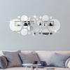 26PCs/Set 3D Acrylic Mirror Wall Sticker Round Decorative Mirror for Living Room Bedroom TV Background Sticker Wall Decoration