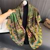 110x110cm Women Silk Square Scarf Hijab Female Design Print Lady Shawl Wraps Foulard Headbands Bufanda Large Bandana Luxury