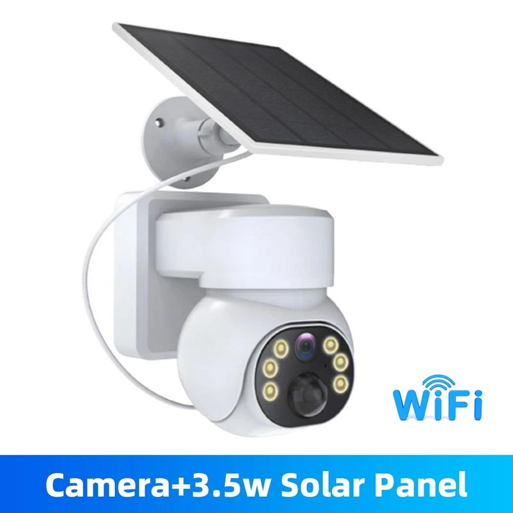 Full Color Solar Wire-Free Surveillance PTZ IP Dome Camera AI Humanoid Home Security Intercom CCTV Security Monitor