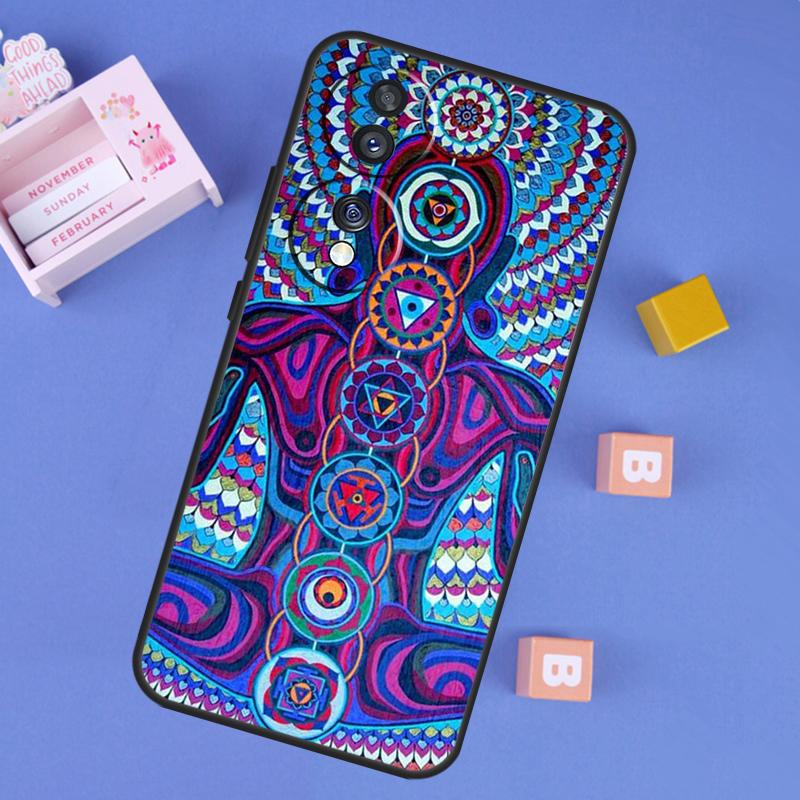 Чехол для йоги Мандала Чакра для Honor 200 400 Pro 50 70 90 Lite X9a X9b X9c X9d X8b X8c Win Magic 5 6 7 8 Pro Чехол