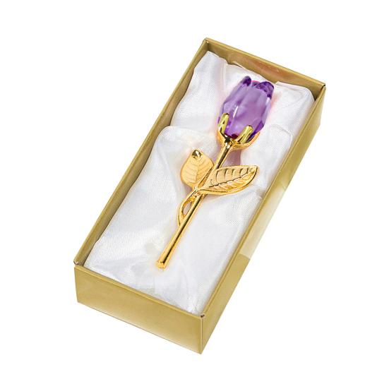 Прозрачная роза в подарочной коробке Художественная цветочная скульптура на День святого Валентина Элегантный декор для дома и офиса и романтический подарок