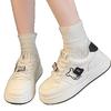 Корейская версия маленьких белых туфель на толстой подошве, увеличивающая рост, легкая мягкая подошва, новая весна и осень 2025, маленькая универсальная повседневная спортивная обувь