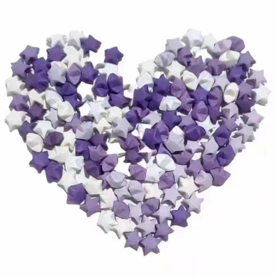 540Pcs/Set Origami Star Paper Solid Color DIY Paper Crafts School Teaching Handmade Colorful Lucky Star Paper Strip Decoration Kit Birthday Gift