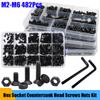 Hex Hexagon Socket Flat Countersunk Head Screw Kit M2 M3 M4 M5 M6 Black Grade 10.9 Carbon Steel Flat Head Bolt and Nut Screw Set