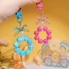 Candy Bows Lanyard Anti-Lost Beaded Bracelet For Mobile Phone Case Wrist Strap Car Keychain Cute Phone Charm