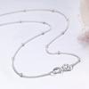 35-80cm Slim Thin Pure 925 Sterling Silver Beads Curb Chain Choker Necklaces Women Girls Jewelry Collares Collier Ketting