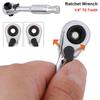 1Pcs 14 Drive Torque Spanner Mini Hand Tool Durable Ratchet Wrench For Tightening Tasks